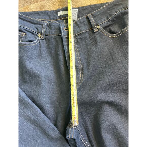 Chico's Platinum Jean dark blue wash Jewel embellished Bootcut size 2.5 14 - Picture 11 of 11